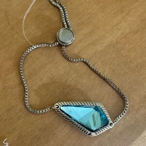 Luca + Danni Silver and Blue Adjustable Bracelet
